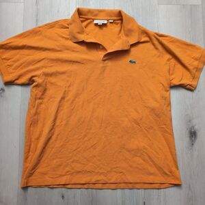 Lacoste Polo Shirt Mens Size 6 XL Orange Cotton Short Sleeve Casual Classic